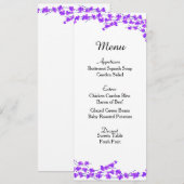 紫色の花結婚の名刺 メニュー (正面/裏面)