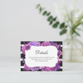 紫色の花結婚の詳細。薄紫フローラ エンクロージャーカード (スタンド正面)