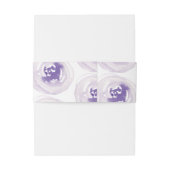 紫色の花結婚の 招待状ベリーバンド (裏面例)