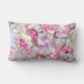 紫色の花腰枕 ランバークッション (裏面)