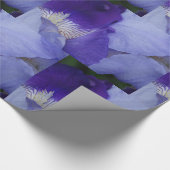 紫色の花菖蒲光沢ラッピング紙 ラッピングペーパー (角)