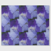 紫色の花菖蒲光沢ラッピング紙 ラッピングペーパー (フラット)