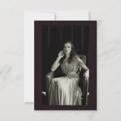 紫色の花葬儀フォトサンキューカード ノートカード (裏面)