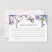 紫色の花葬儀共有メモリカード 出欠カード (正面)