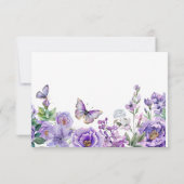 紫色の花葬儀共有メモリカード 出欠カード (裏面)