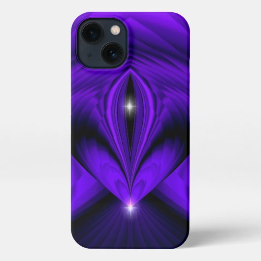 紫色の花虹の夢2つ星 iPhoneケース (裏面)