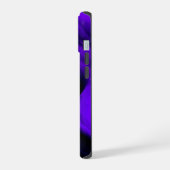 紫色の花虹の夢2つ星 iPhone 15ケース (左側面)