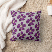 紫色の花装飾用クッション クッション (ブランケット)