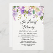 紫色の花記念告知会 招待状 (正面/裏面)