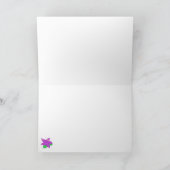 紫色の花記念日カード カード (内部)