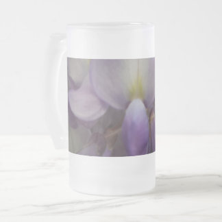 紫色の花霜16 ozつや消しガラスのマグカップ フロストグラスビールジョッキ