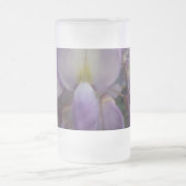 紫色の花霜16 ozつや消しガラスのマグカップ フロストグラスビールジョッキ (中央)