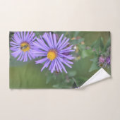 紫色の花風呂タオルセット バスタオルセット (ハンドタオル)