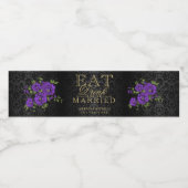 紫色の花食べ-,飲み物と結婚したべ ペットボトルラベル (シングルラベル)