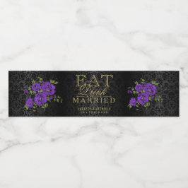 紫色の花食べ-，飲み物と結婚したべ ペットボトルラベル