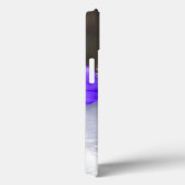 紫色の花首付き白絵画猫 Case-Mate iPhoneケース (裏面 / 右)