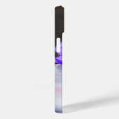 紫色の花首付き白絵画猫 Case-Mate iPhoneケース (裏面 / 右)