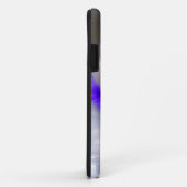 紫色の花首付き白絵画猫 Case-Mate iPhoneケース (裏面/右)