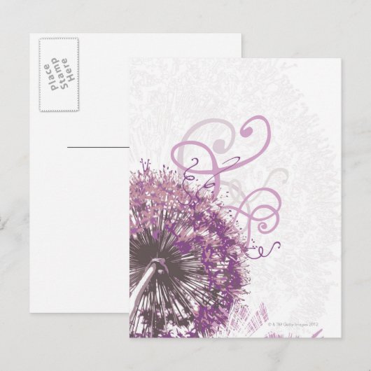 紫色の花3 ポストカード (正面/裏面)