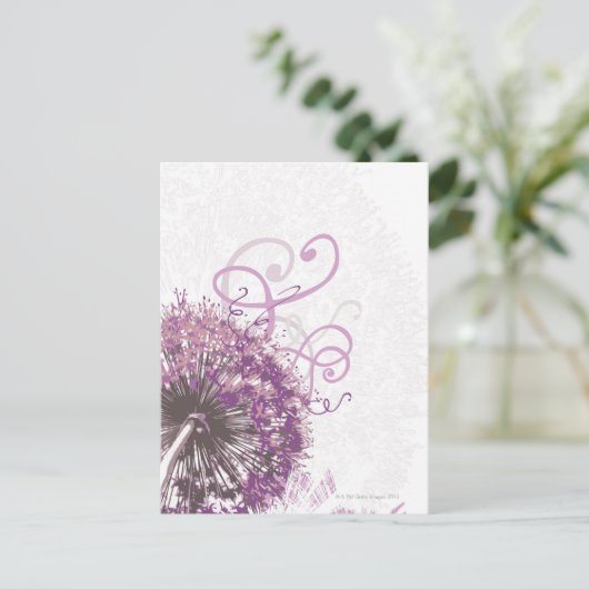 紫色の花3 ポストカード (スタンド正面)