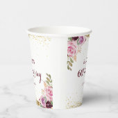 紫色の花60th誕生日パーティー 紙コップ (右)