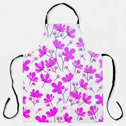 紫色の花 エプロン (正面)