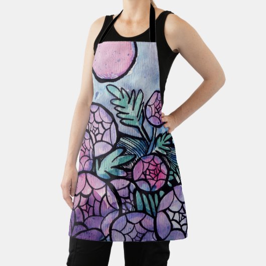 紫色の花 エプロン (インサイチュ)