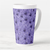 紫色の花 カフェラテマグ (右アングル)