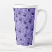 紫色の花 カフェラテマグ (右)