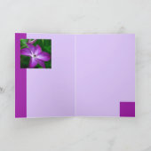 紫色の花 カード (内部)
