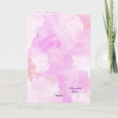 紫色の花 カード (裏面)