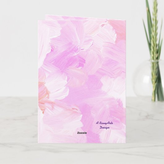 紫色の花 カード (裏面)