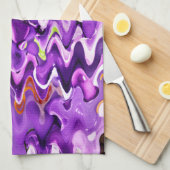 紫色の花 キッチンタオル (四つ折り)