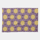 紫色の花 キッチンタオル (横)