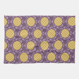 紫色の花 キッチンタオル