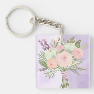 紫色の花 キーホルダー