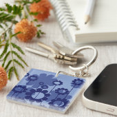 紫色の花 キーホルダー (正面右)