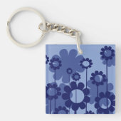 紫色の花 キーホルダー (正面)
