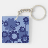 紫色の花 キーホルダー (裏面)