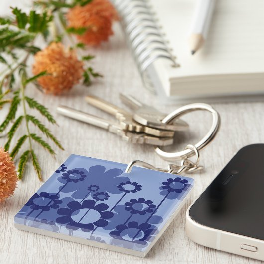 紫色の花 キーホルダー