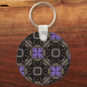 紫色の花 キーホルダー (正面)