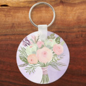 紫色の花 キーホルダー (正面)