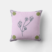 紫色の花 クッション (裏面)