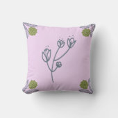 紫色の花 クッション (正面)
