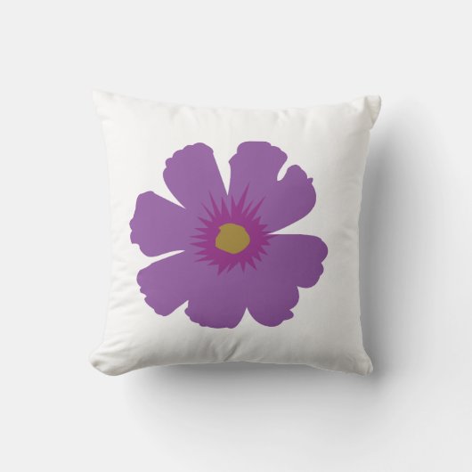 紫色の花 クッション (正面)