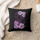紫色の花 クッション (ブランケット)