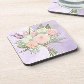 紫色の花 コースター (左側)