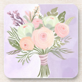 紫色の花 コースター