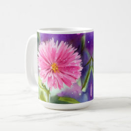 紫色の花 コーヒーマグカップ