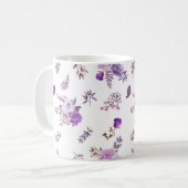 紫色の花 コーヒーマグカップ (正面左)